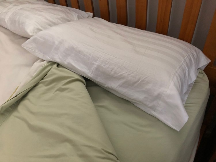 pillow on a bed